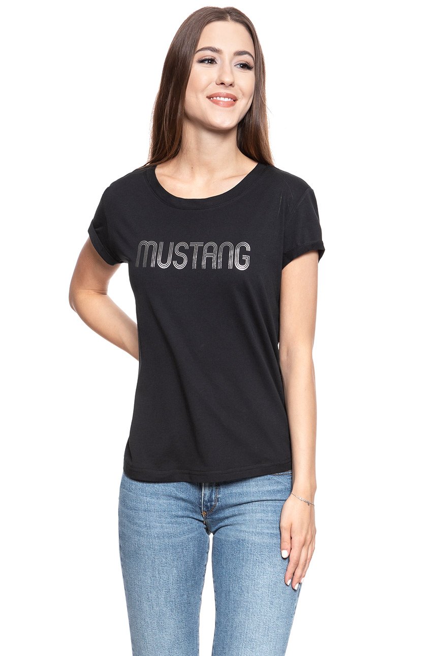 MUSTANG T SHIRT DAMSKI Alina C Print CAVIAR 1008401 4132