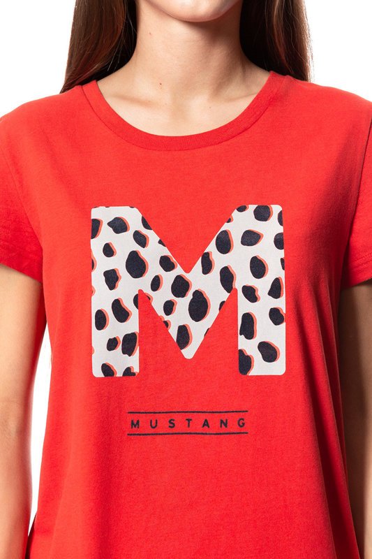 MUSTANG T SHIRT DAMSKI Alina C Print Molten Lava 1009028 7179