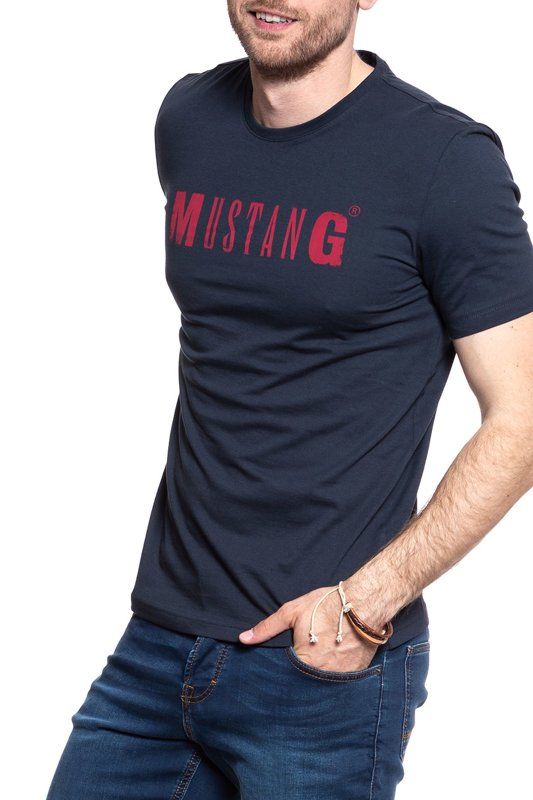 MUSTANG T SHIRT LOGO Tee BLUE NIGHTS 1005454 4085