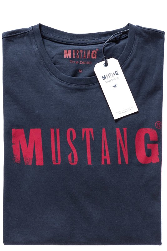 MUSTANG T SHIRT LOGO Tee BLUE NIGHTS 1005454 4085