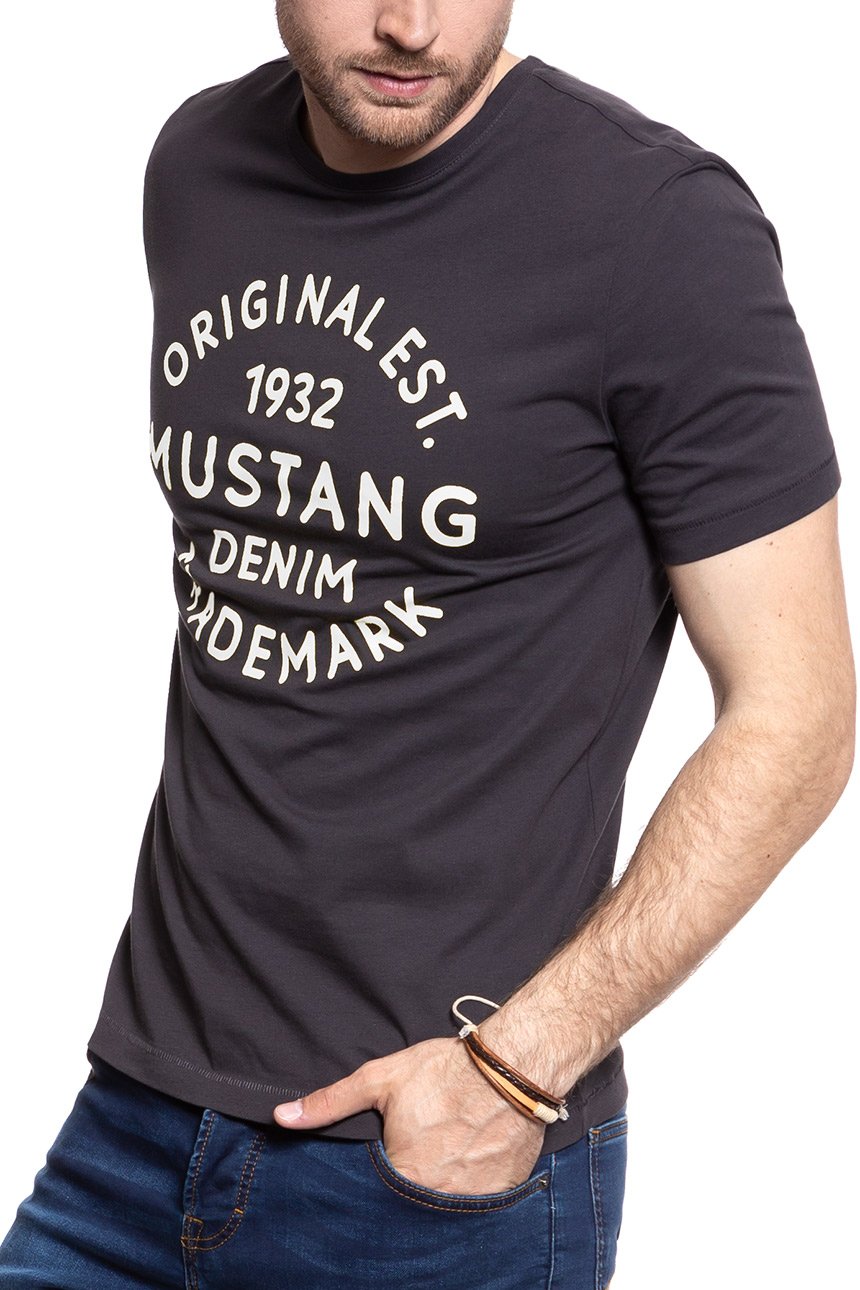 MUSTANG T SHIRT Logo T-Shirt PHANTOM 1007561 4087