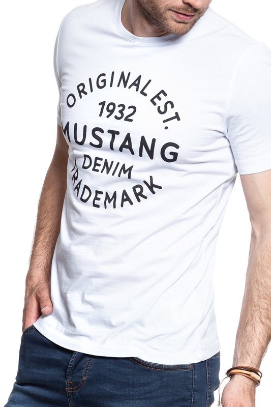 MUSTANG T SHIRT Logo T-Shirt general White 1007561 2045