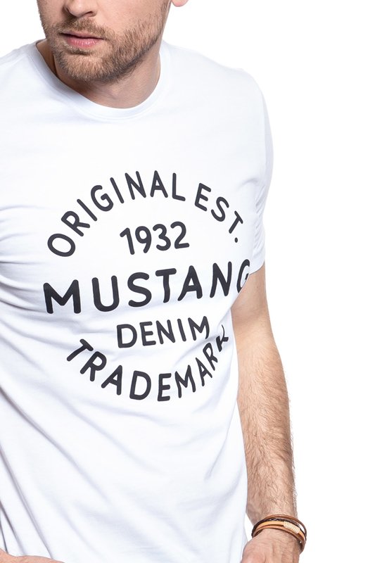 MUSTANG T SHIRT Logo T-Shirt general White 1007561 2045
