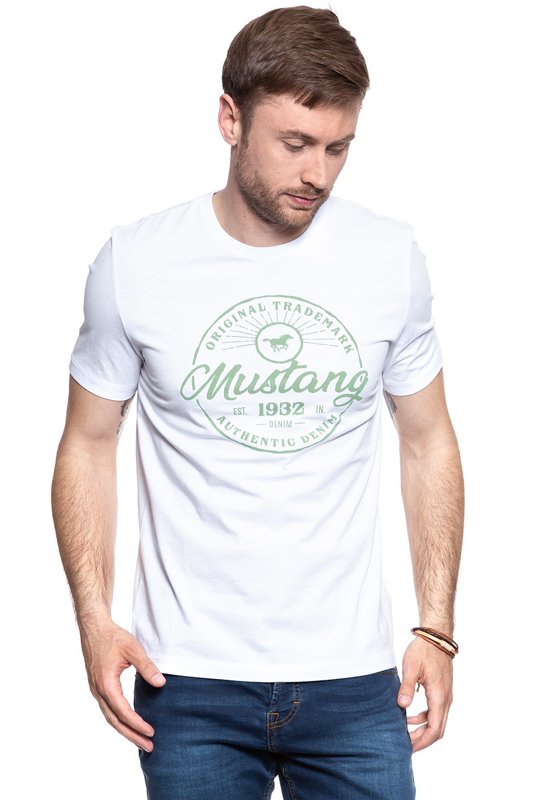 MUSTANG T SHIRT Logo Tee general White 1008303 2045
