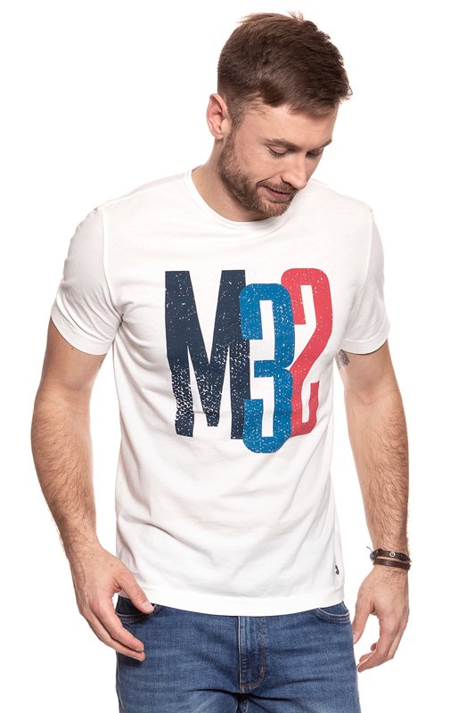 MUSTANG T SHIRT Print T-Shirt CLOUD DANCER 1007063 2020