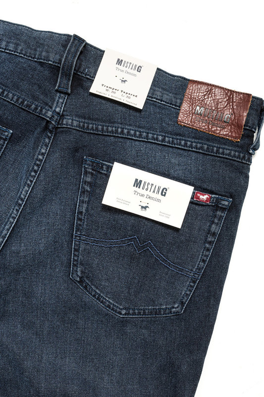 MUSTANG TRAMPER TAPERED MĘSKIE SPODNIE JEANSOWE JEANSY DENIM BLUE 1012066 5000 882