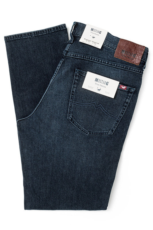 MUSTANG TRAMPER TAPERED MĘSKIE SPODNIE JEANSOWE JEANSY DENIM BLUE 1012066 5000 882