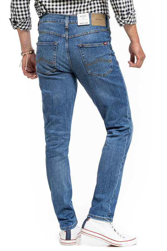 MUSTANG TRAMPER TAPERED MĘSKIE SPODNIE JEANSOWE JEANSY DENIM BLUE 1014043 5000 682