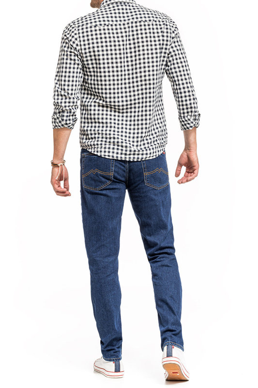 MUSTANG TRAMPER TAPERED MĘSKIE SPODNIE JEANSOWE JEANSY DENIM BLUE 1014044 5000 980