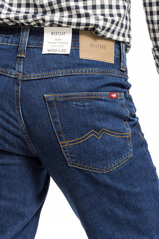 MUSTANG TRAMPER TAPERED MĘSKIE SPODNIE JEANSOWE JEANSY DENIM BLUE 1014044 5000 980