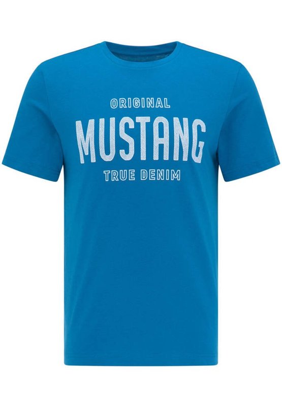 MUSTANG TSHIRT Alex C Print MYKONOS BLUE MYKONOS BLUE 1009519 5320