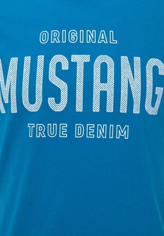 MUSTANG TSHIRT Alex C Print MYKONOS BLUE MYKONOS BLUE 1009519 5320