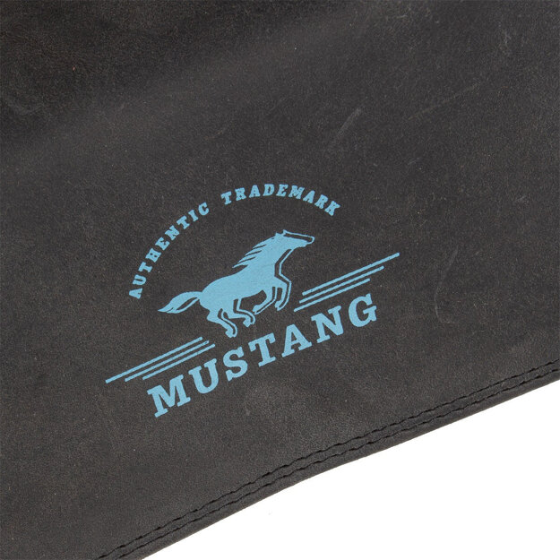 MUSTANG Tampa Wallet Top Opening Flap UNIWERSALNY SKÓRZANY PORTFEL PREMIUM POJEMNY NA KARTY SKÓRA BLACK 06.104700