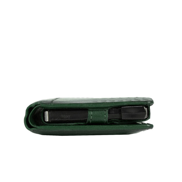 MUSTANG Temi RFID Aluminium Case Wallet MĘSKI SKÓRZANY PORTFEL PREMIUM POJEMNY NA KARTY SKÓRA DARK GREEN 06.103963