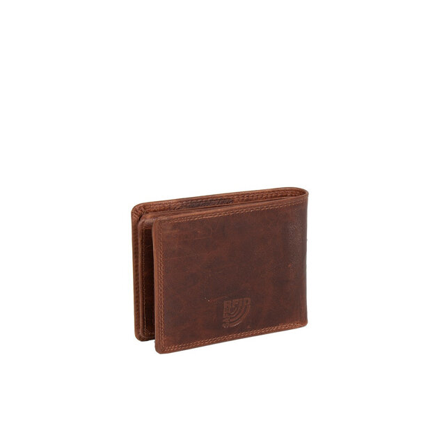 MUSTANG UDINE WALLET MĘSKI SKÓRZANY PORTFEL PREMIUM POJEMNY NA KARTY SKÓRA 06.101801 BROWN