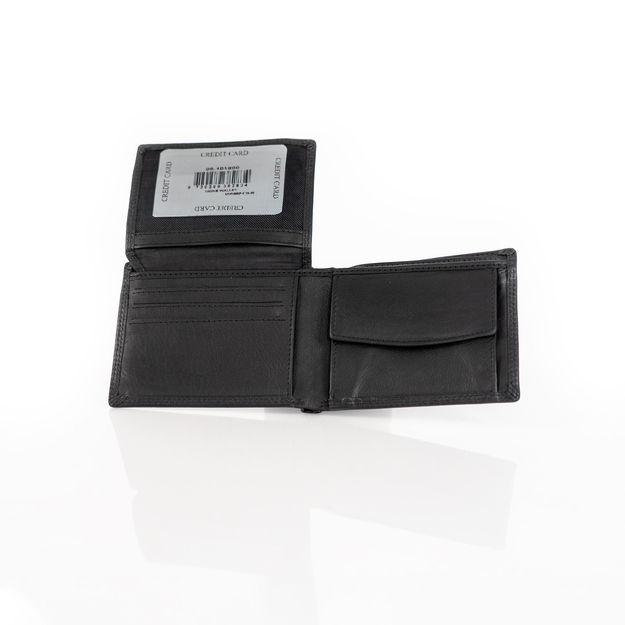 MUSTANG UDINE WALLET MĘSKI SKÓRZANY PORTFEL PREMIUM POJEMNY NA KARTY SKÓRA BLACK 06.101800