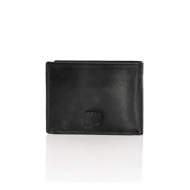 MUSTANG UDINE WALLET MĘSKI SKÓRZANY PORTFEL PREMIUM POJEMNY NA KARTY SKÓRA BLACK 06.101900