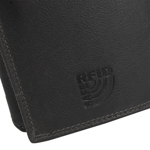 MUSTANG UDINE WALLET UNIWERSALNY SKÓRZANY PORTFEL PREMIUM POJEMNY NA KARTY SKÓRA BLACK 06.102000