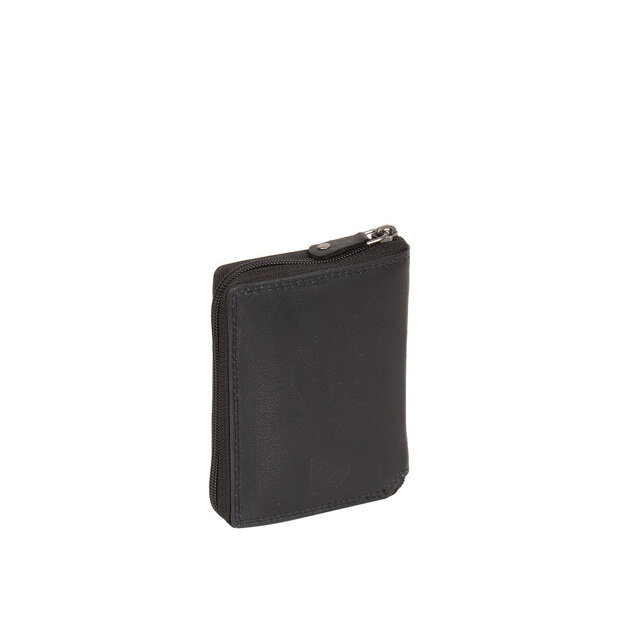 MUSTANG UDINE WALLET UNIWERSALNY SKÓRZANY PORTFEL PREMIUM POJEMNY NA KARTY SKÓRA BLACK 06.102100