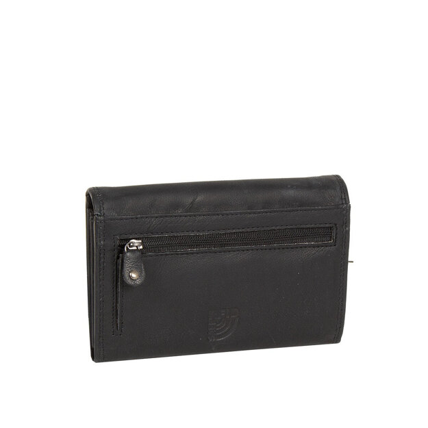 MUSTANG UDINE WALLET UNIWERSALNY SKÓRZANY PORTFEL PREMIUM POJEMNY NA KARTY SKÓRA BLACK 06.102300