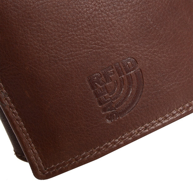 MUSTANG UDINE WALLET UNIWERSALNY SKÓRZANY PORTFEL PREMIUM POJEMNY NA KARTY SKÓRA BROWN 06.102001