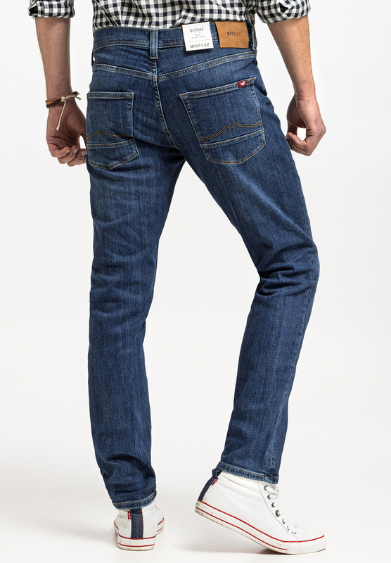 MUSTANG VEGAS SLIM MĘSKIE SPODNIE JEANSOWE JEANSY DŻINSY DENIM BLUE 1015045 5000 883