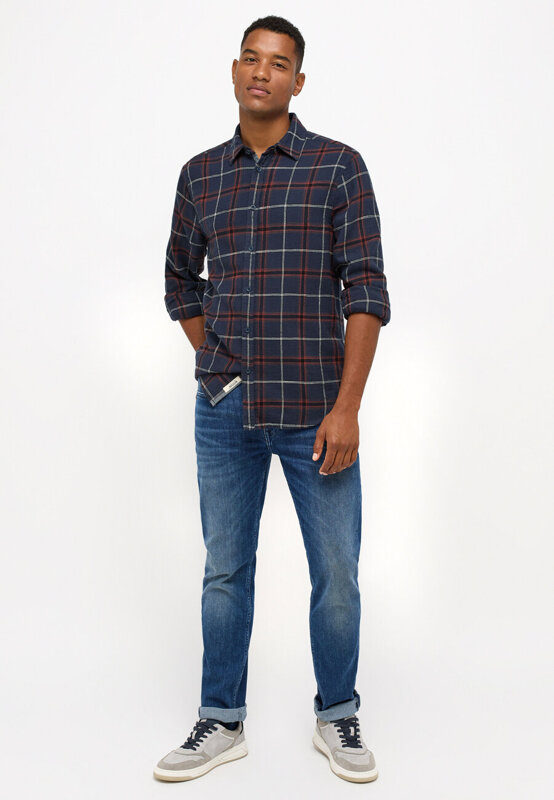 Męska Koszula MUSTANG Clemens Blue Flannel Big Check Blue 1014496 12513