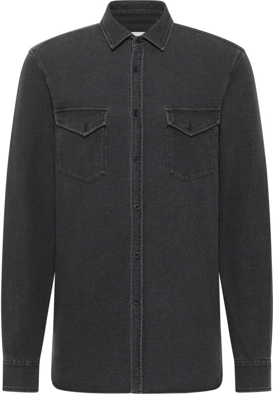 Męska Koszula MUSTANG Clemens Knit Terry Shirt Denim Black 1014626 4000 800