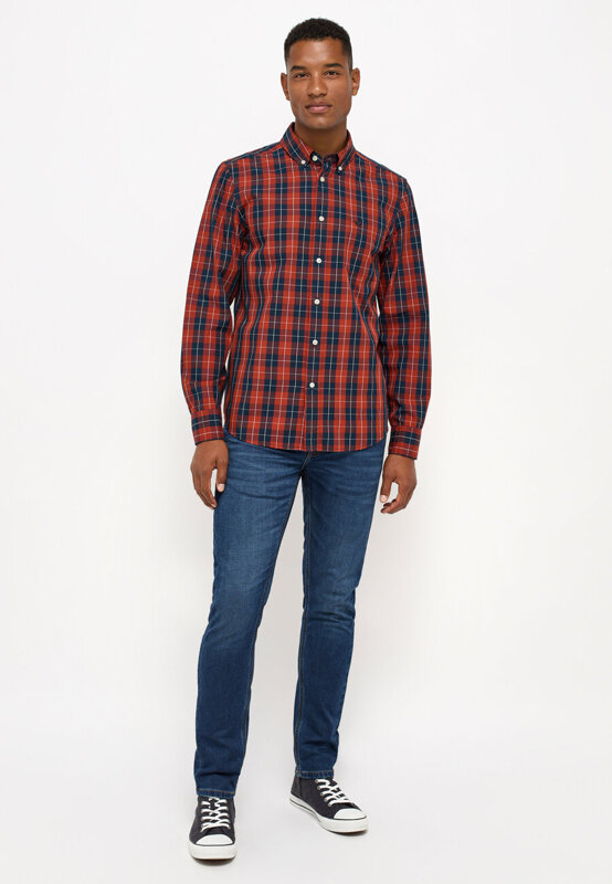 Męska Koszula MUSTANG Clemens gingham SH Medium Check Red 1014501 12516