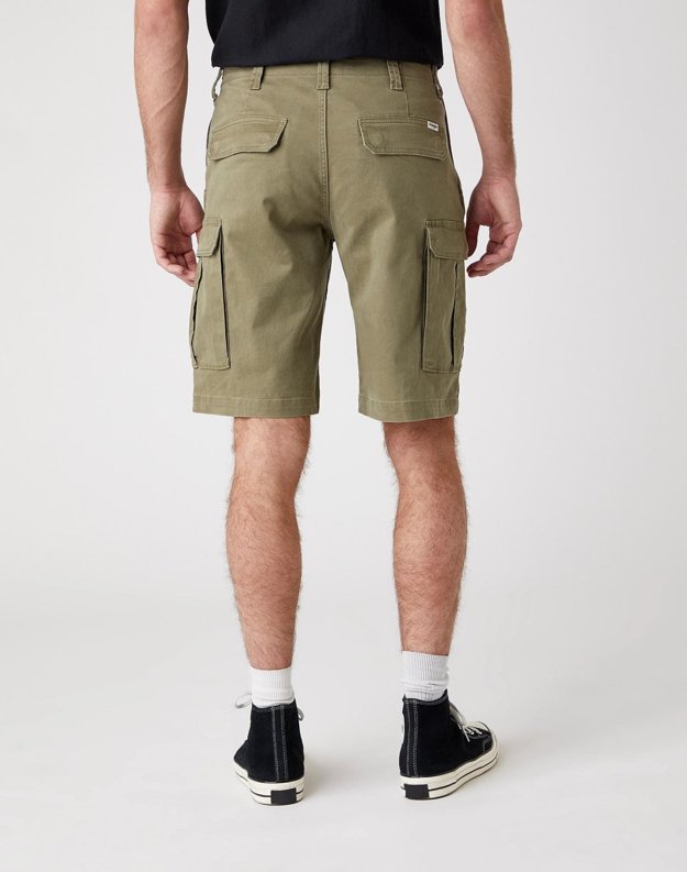 SPODENKI MĘSKIE WRANGLER CASEY CARGO SHORTS LONE TREE GREEN W1C350G38