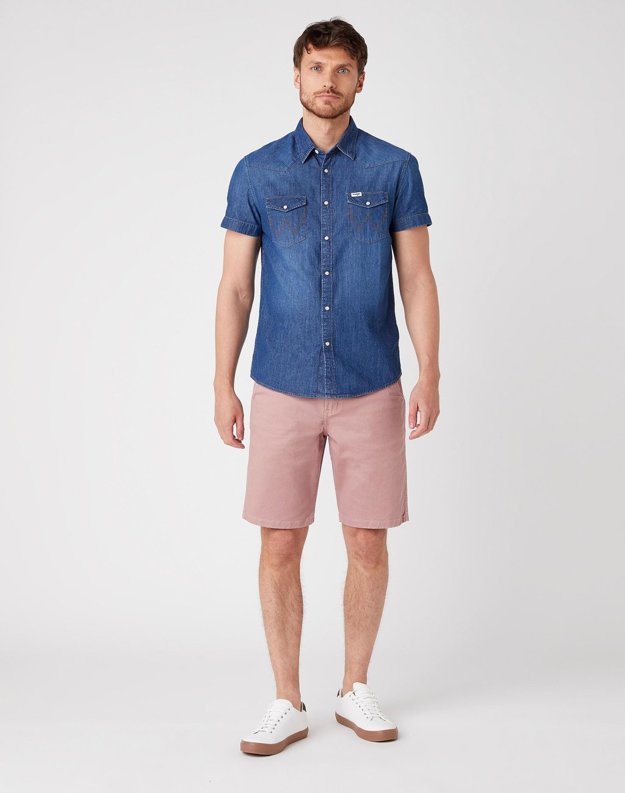 SPODENKI MĘSKIE WRANGLER CASEY CHINO SHORTS DUSTY PINK W1C150P30