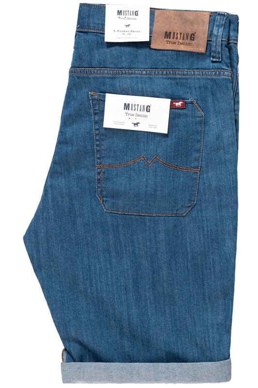 SPODENKI MUSTANG 5 Pocket Short DENIM BLUE 1007373 5000 310