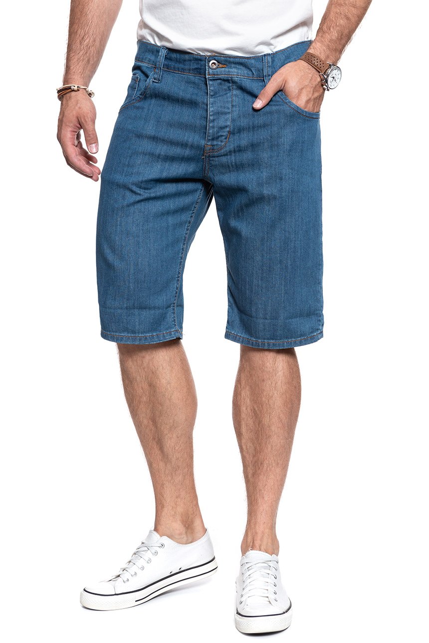 SPODENKI MUSTANG 5 Pocket Short DENIM BLUE 1007373 5000 310