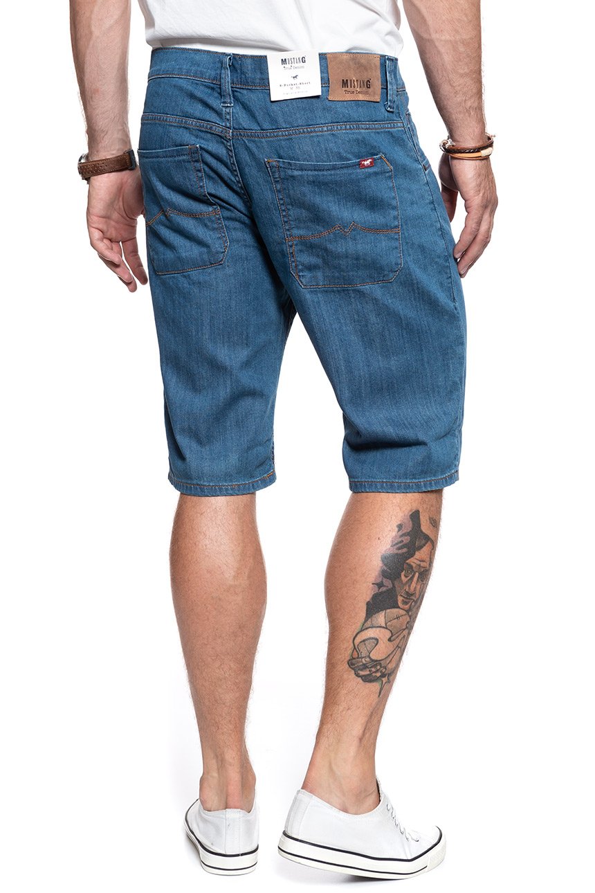 SPODENKI MUSTANG 5 Pocket Short DENIM BLUE 1007373 5000 310