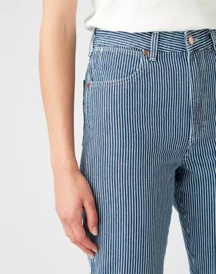 SPODNIE DAMSKIE WRANGLER MOM JEANS INDIGO HICKORY W246AT34Y