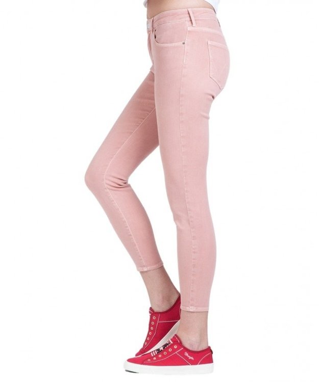 SPODNIE DAMSKIE WRANGLER SKINNY CROP PARADISE PINK W28MJTXLD