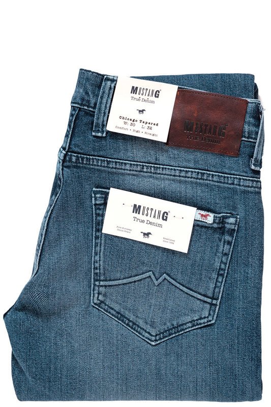 SPODNIE MĘSKIE MUSTANG CHICAGO TAPERED DENIM BLUE 1006935 5000 883