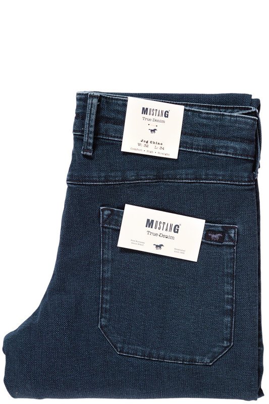 SPODNIE MĘSKIE MUSTANG Jog Chino Denim Blue 1009078 5000 880