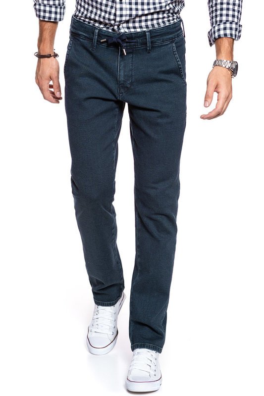 SPODNIE MĘSKIE MUSTANG Jog Chino Denim Blue 1009078 5000 880