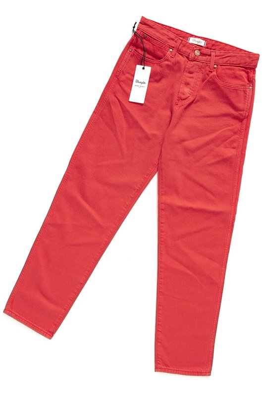 SPODNIE WRANGLER DAMSKIE CROPPED STRAIGHT RED W229DM23K