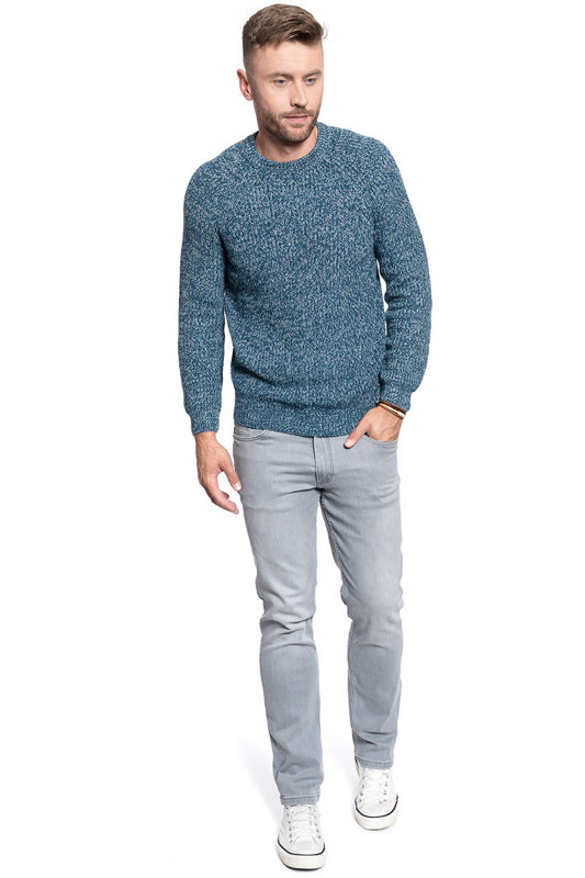 SWETER MĘSKI MUSTANG Emil C Mouline MAJOLICA BLUE 1009132 5243