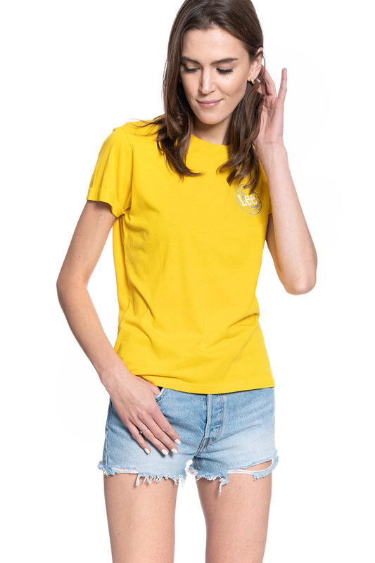 T-SHIRT DAMSKI LEE SS GLOBAL TEE LEMON ZEST L44BEPMM