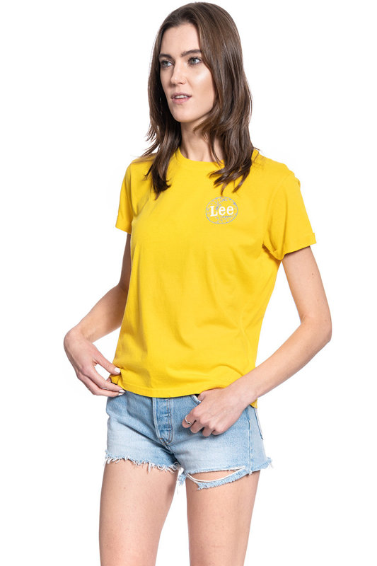 T-SHIRT DAMSKI LEE SS GLOBAL TEE LEMON ZEST L44BEPMM