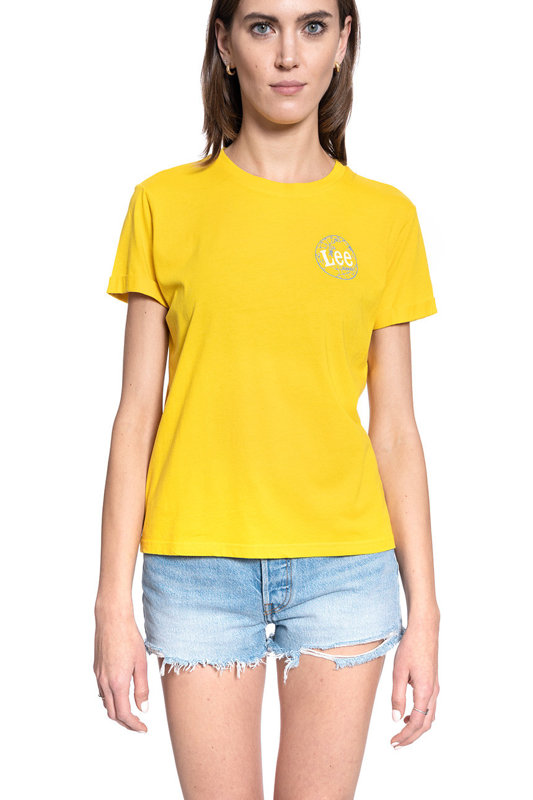 T-SHIRT DAMSKI LEE SS GLOBAL TEE LEMON ZEST L44BEPMM