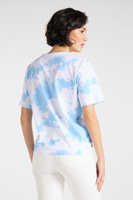 T-SHIRT DAMSKI LEE TIE DYE GRAPHIC TEE BOYFRIEND FIT SKY BLUE L41YFENR