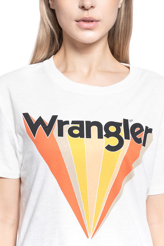 T-SHIRT DAMSKI WRANGLER BOYFRIEND TEE OFFWHITE W7019EA02