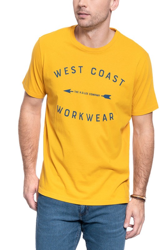 T-SHIRT MĘSKI LEE WORKWEAR TEE REGULAR FIT GOLDEN YELLOW L60BFENF