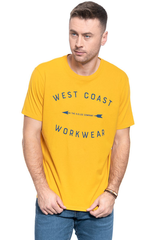 T-SHIRT MĘSKI LEE WORKWEAR TEE REGULAR FIT GOLDEN YELLOW L60BFENF