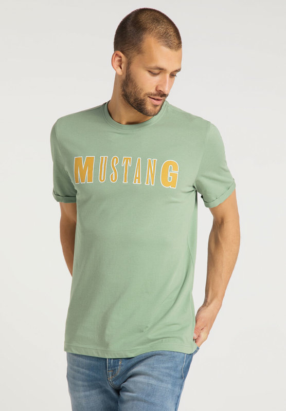 T-SHIRT MĘSKI MUSTANG ALEX C LOGO TEE GREEN BAY 1009893 6461