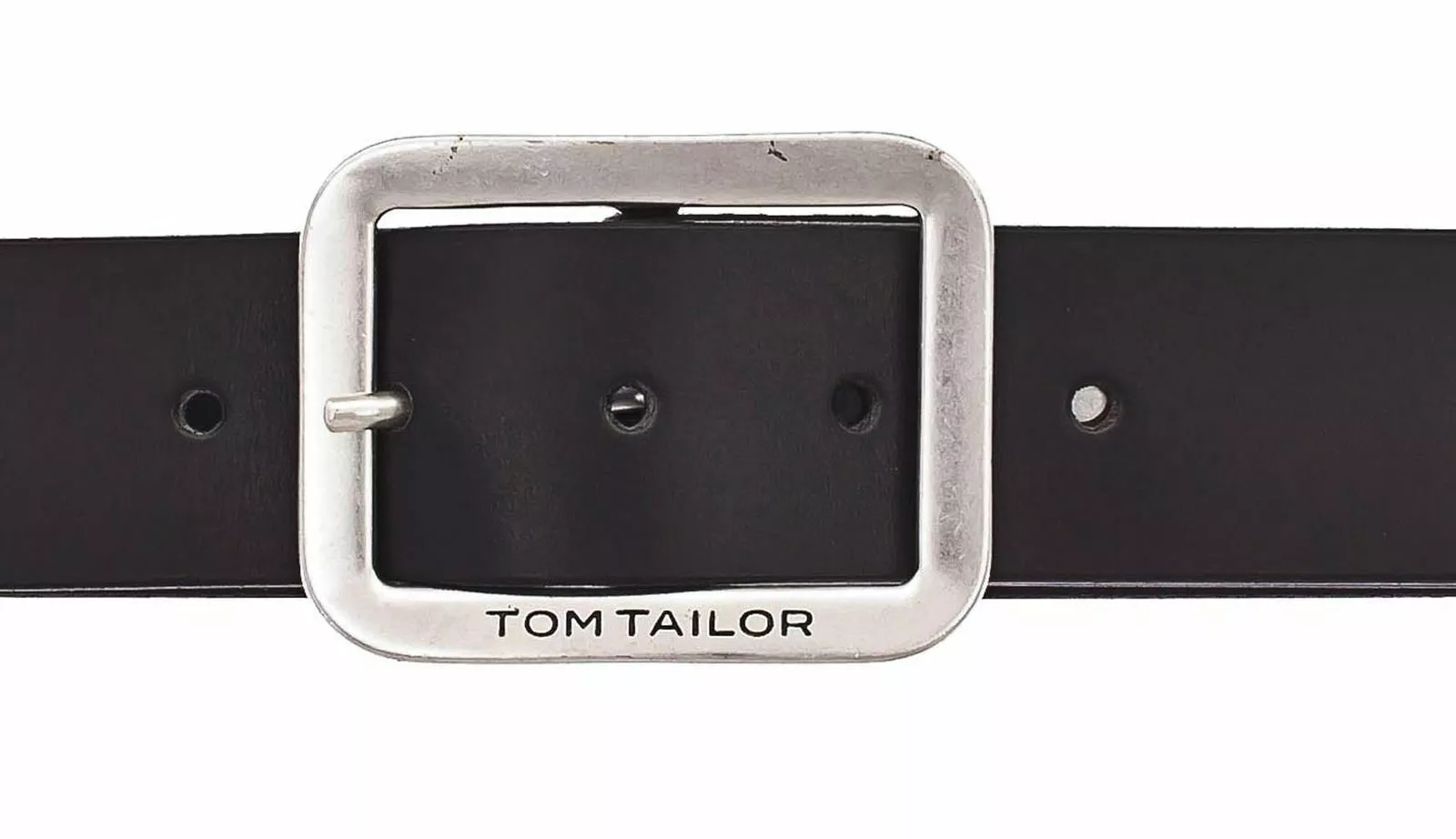 TOM TAILOR MĘSKI PASEK SKÓRZANY NA BOLEC SKÓRA 40mm Gurtel BLACK TG1016R57 